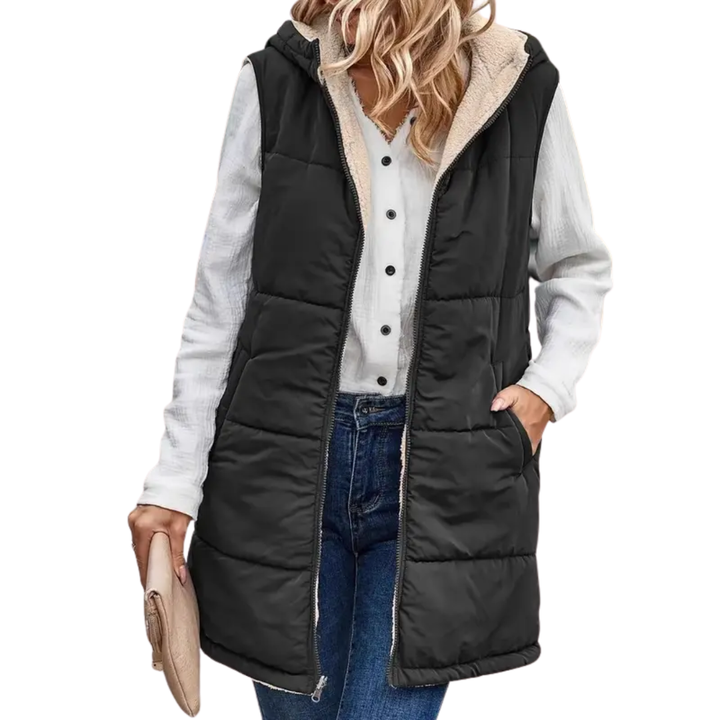 Sophie | Reversible Hooded Puffer Vest
