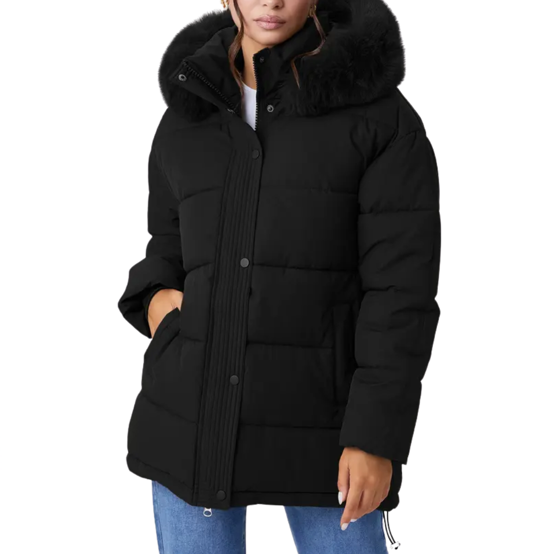 Daisy | Fluffy Fur Collar Thermal Coat