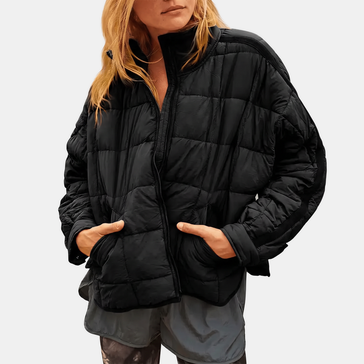 Women's Lightweight Quilted Puffer Zip Up Short Padded Jacket