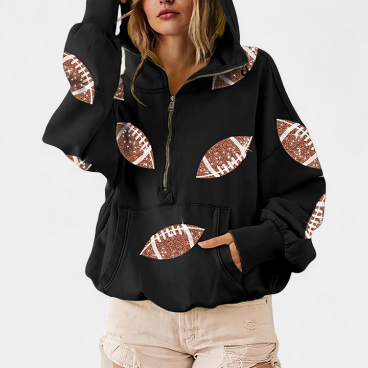 Harper | Game Day Zip-Up Hoodie