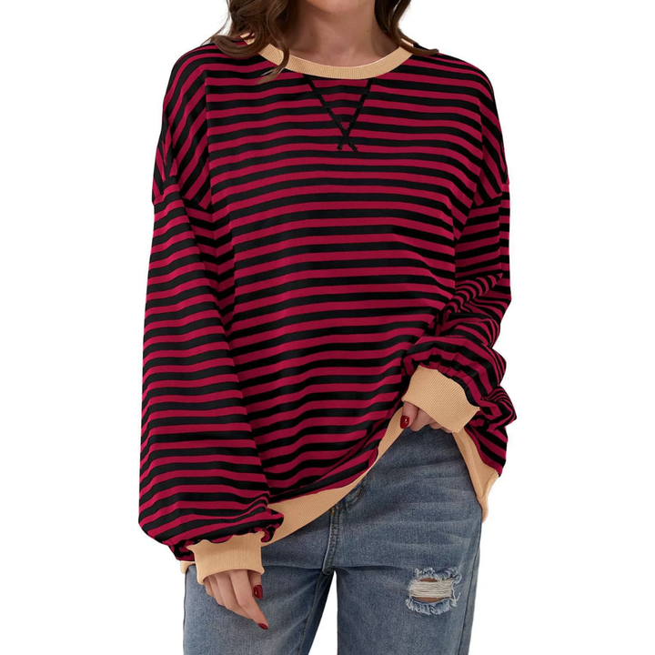 Zara | Relaxed Striped Lantern Sleeve Hoodie