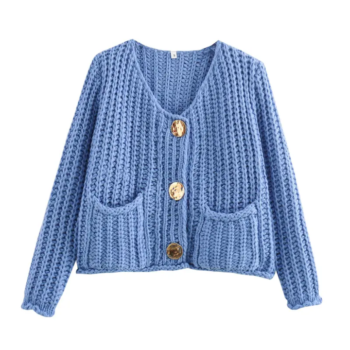 Olivia | Cosy Chunky Knit Cropped Cardigan