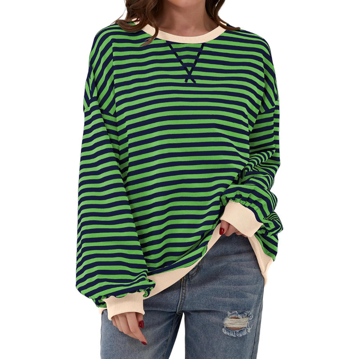 Zara | Relaxed Striped Lantern Sleeve Hoodie