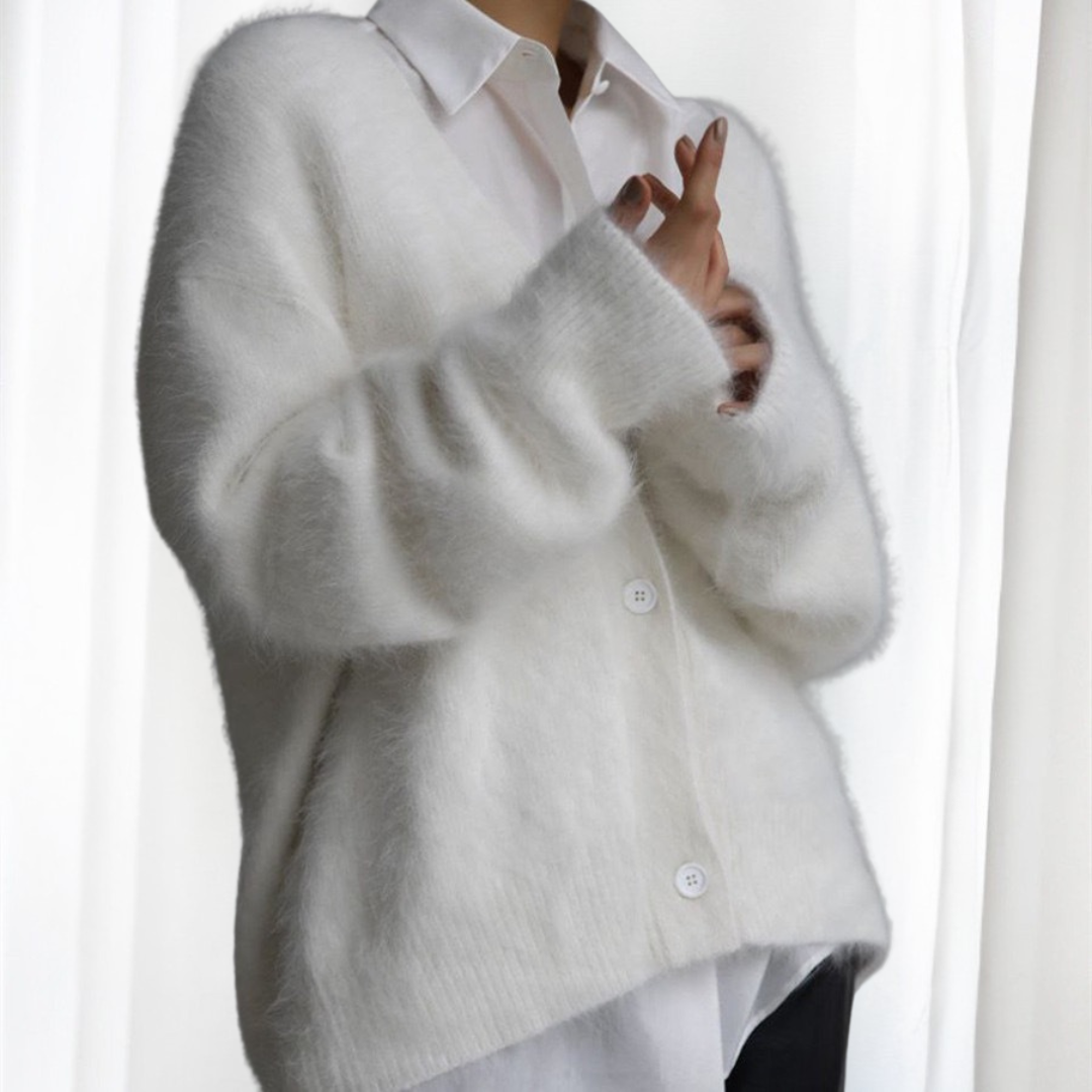 Joanna | Comfy Button Front Drop Shoulder Cardigan