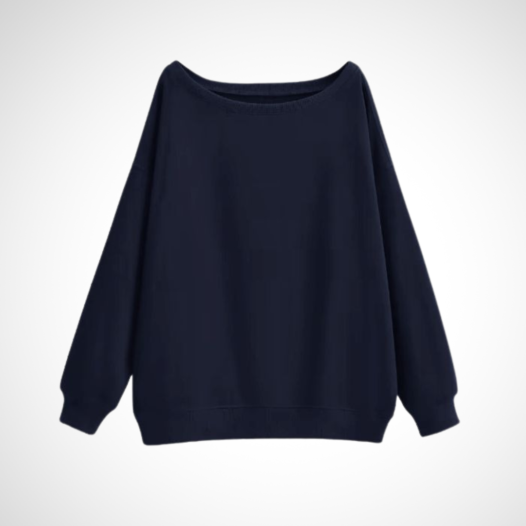 Megan | Casual Scoop Neck Long Sleeve Sweater