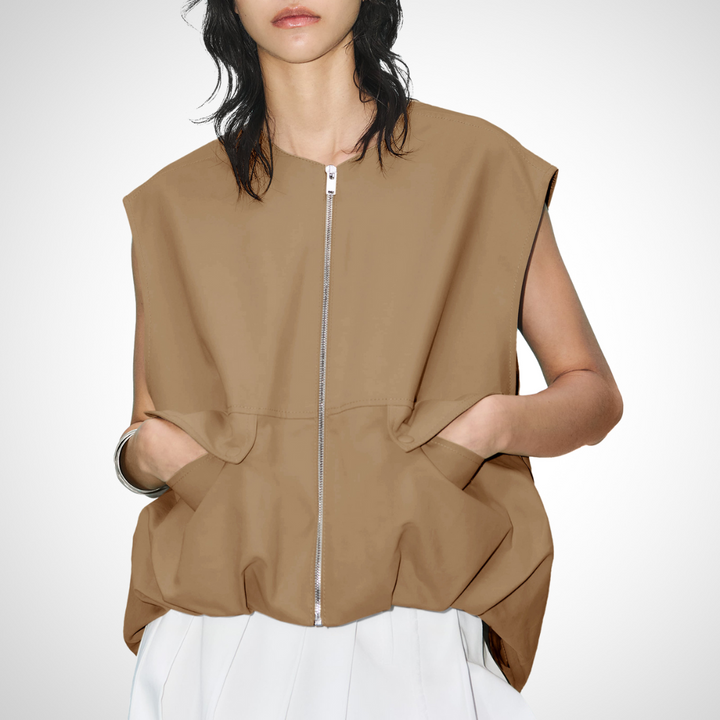 Rebecca | Casual Sleeveless Loose Zipper Vest