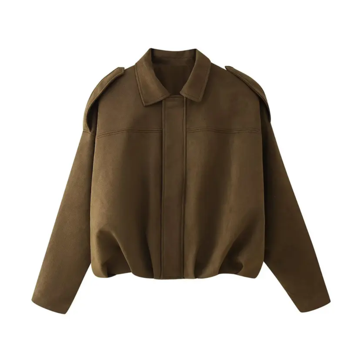 Grace | Vintage Suede Epaulet Bomber Jacket