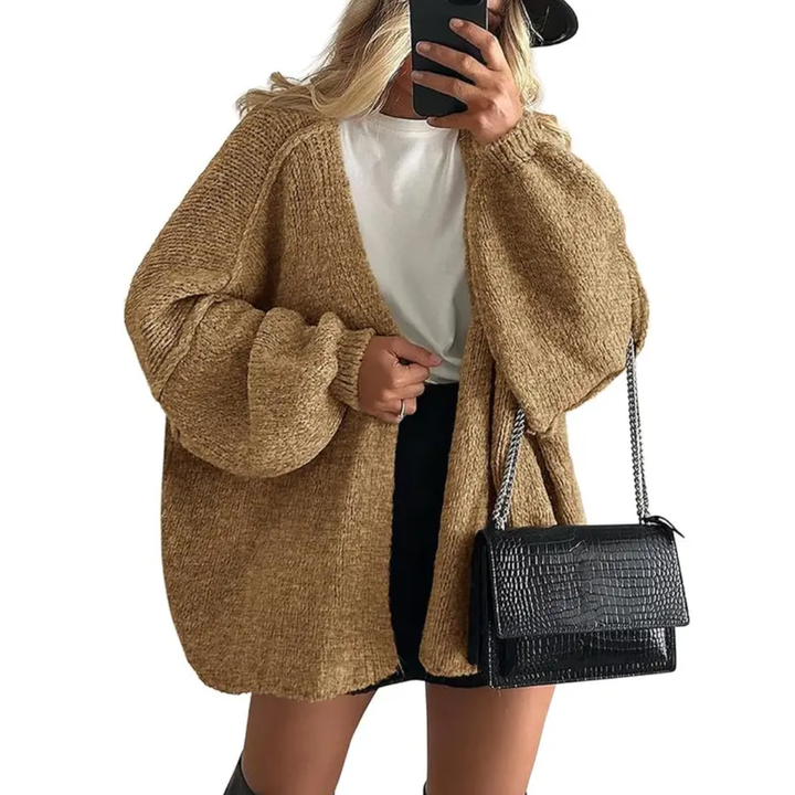 Whitney | Cosy Oversized Open Front Cardigan Sweater