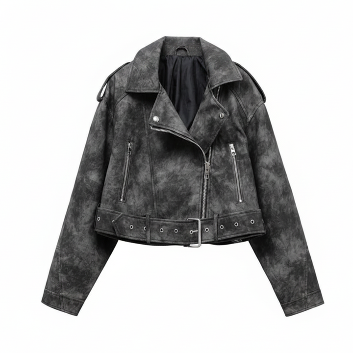 Nicole | Vintage Moto Loose Leather Jacket