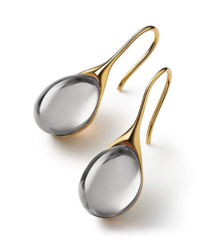 Kristy | Crystal Drop Earrings in Gold and Silver