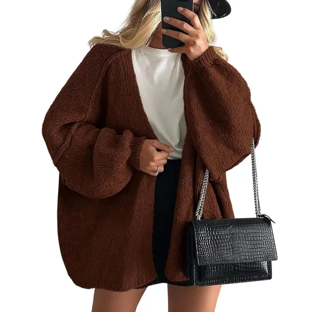 Whitney | Cosy Oversized Open Front Cardigan Sweater