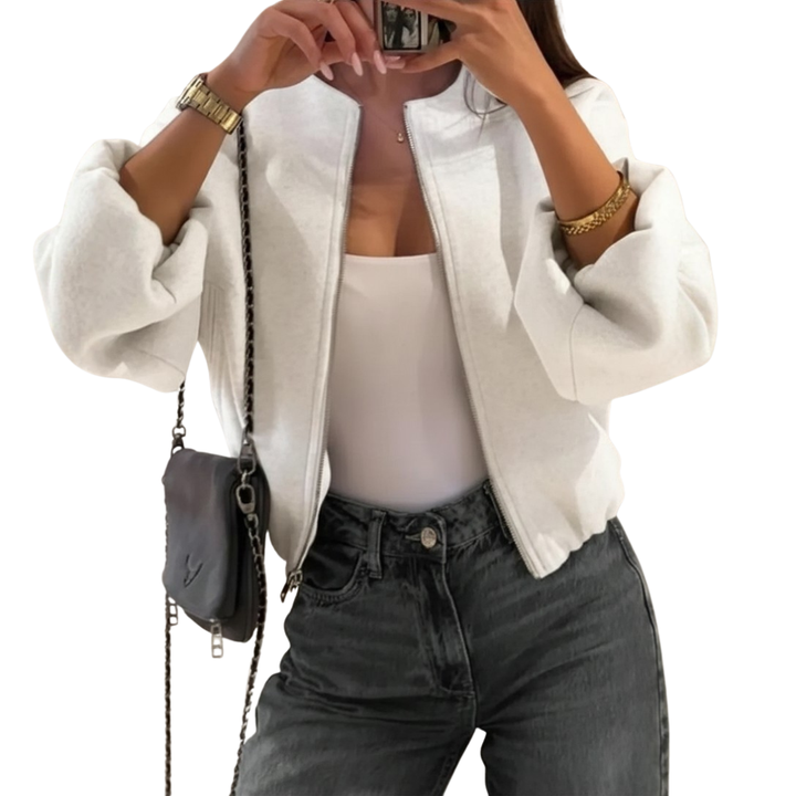 Whitney | Sporty Zip-Up Pilot Jacket Coat