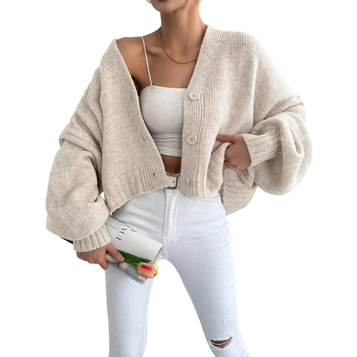 Isabelle | Relaxed Long Sleeve Knit Cardigan
