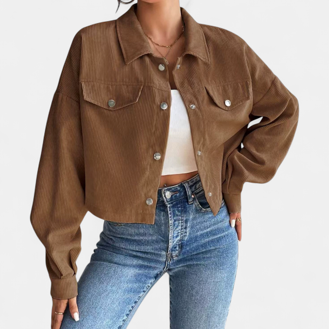 Paige | Relaxed Corduroy Drop Shoulder Jacket