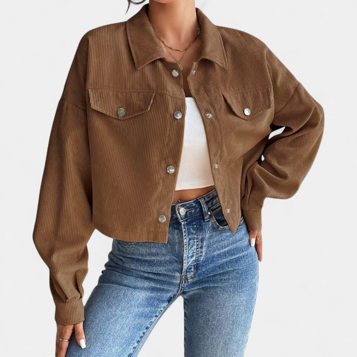 Paige | Relaxed Corduroy Drop Shoulder Jacket