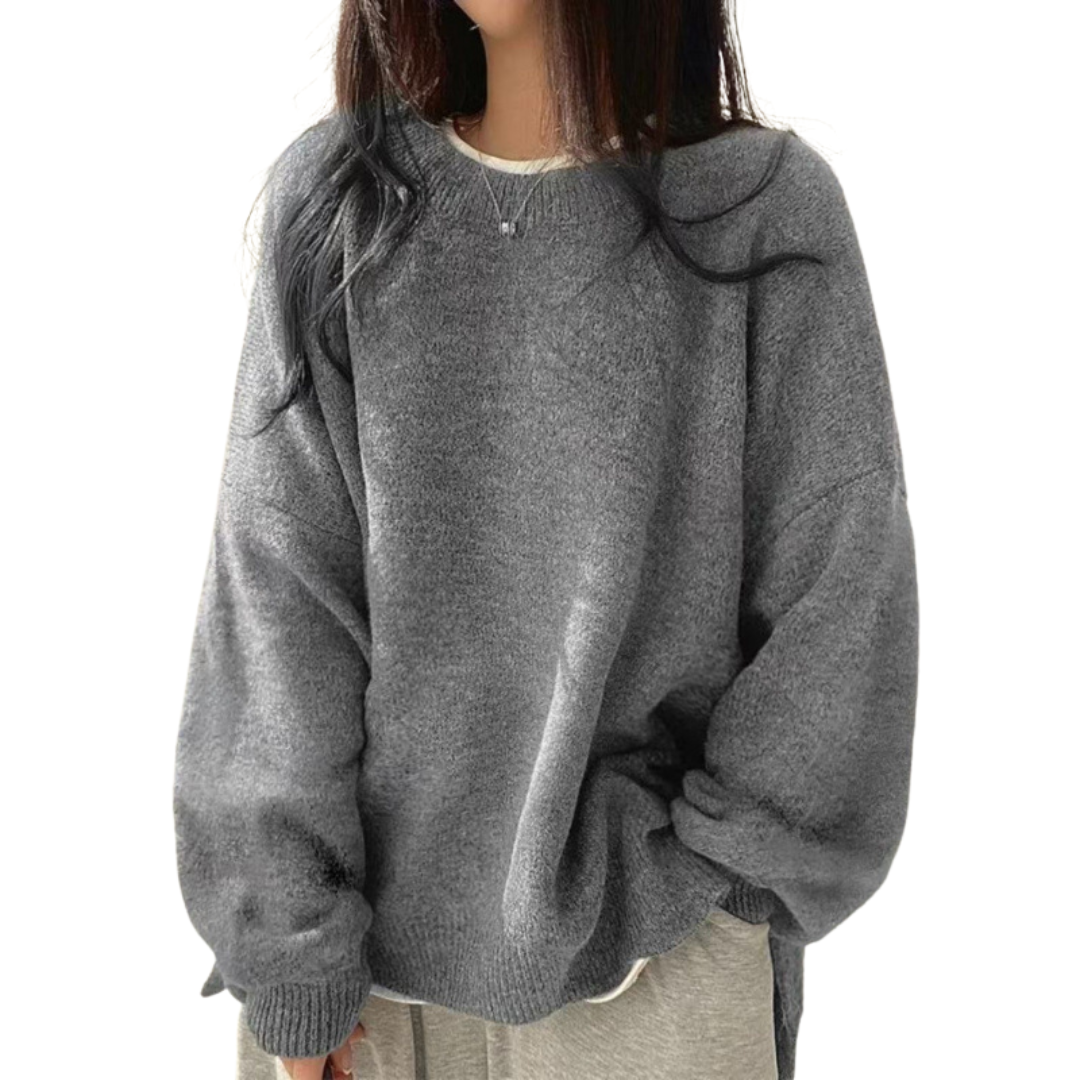 Harper | Cosy Drop Shoulder Split Hem Sweater