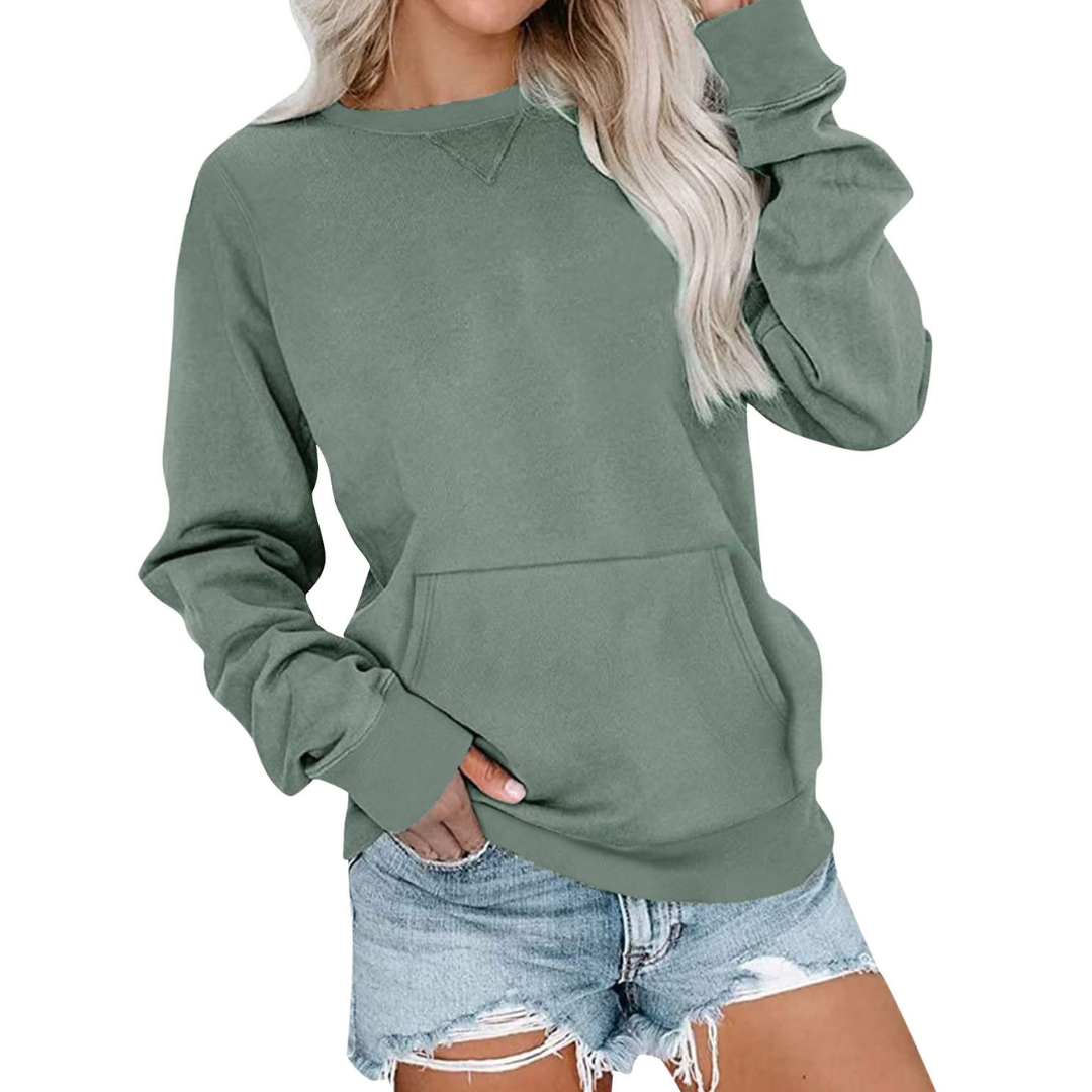 Charlotte | Cosy Solid Oversized Pullover Sweatshirt