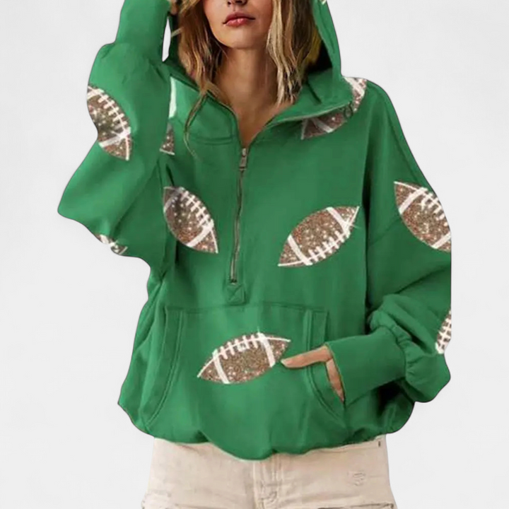 Harper | Game Day Zip-Up Hoodie