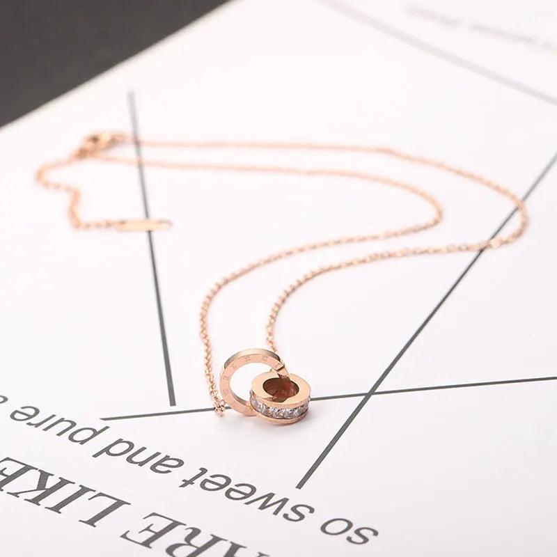 Xanthe | Roman Numeral Charm Necklace