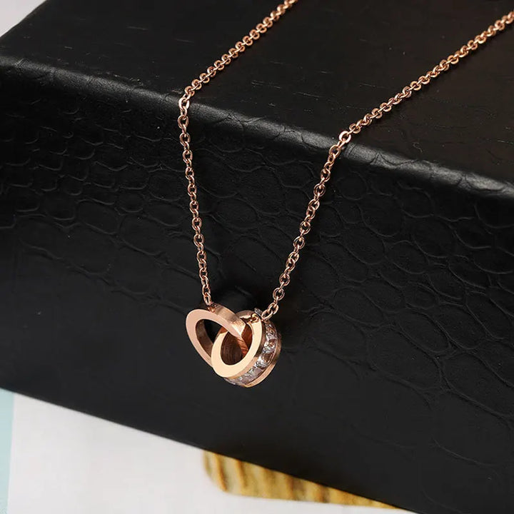 Xanthe | Roman Numeral Charm Necklace