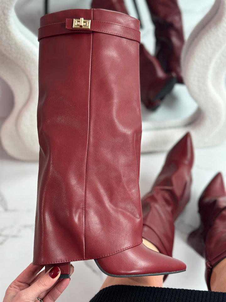 Alice | Burgundy Leather Boots