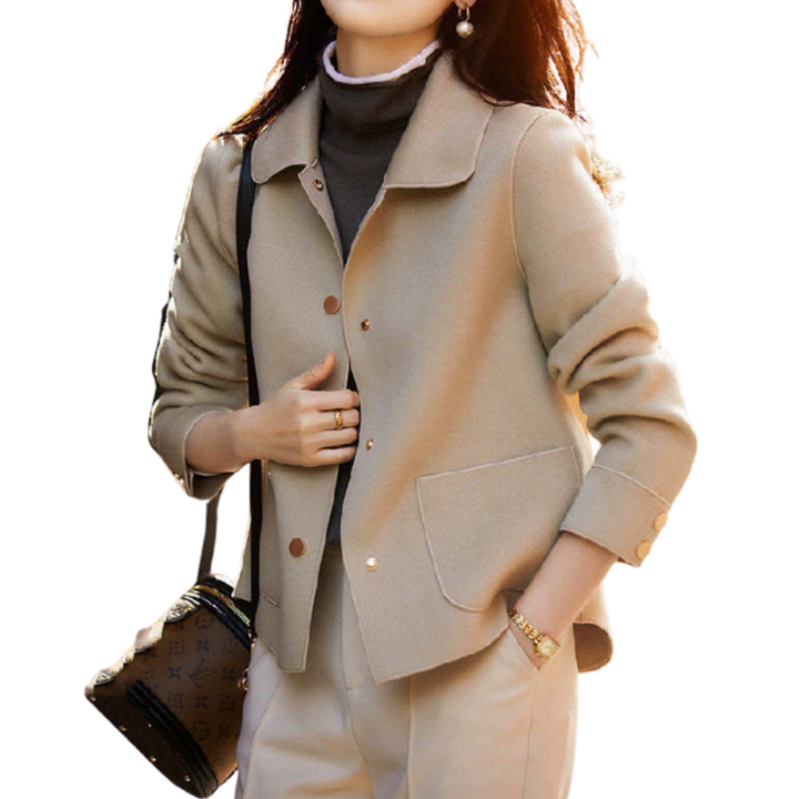 Brooke | Refined Double-Faced Wool Pea Coat
