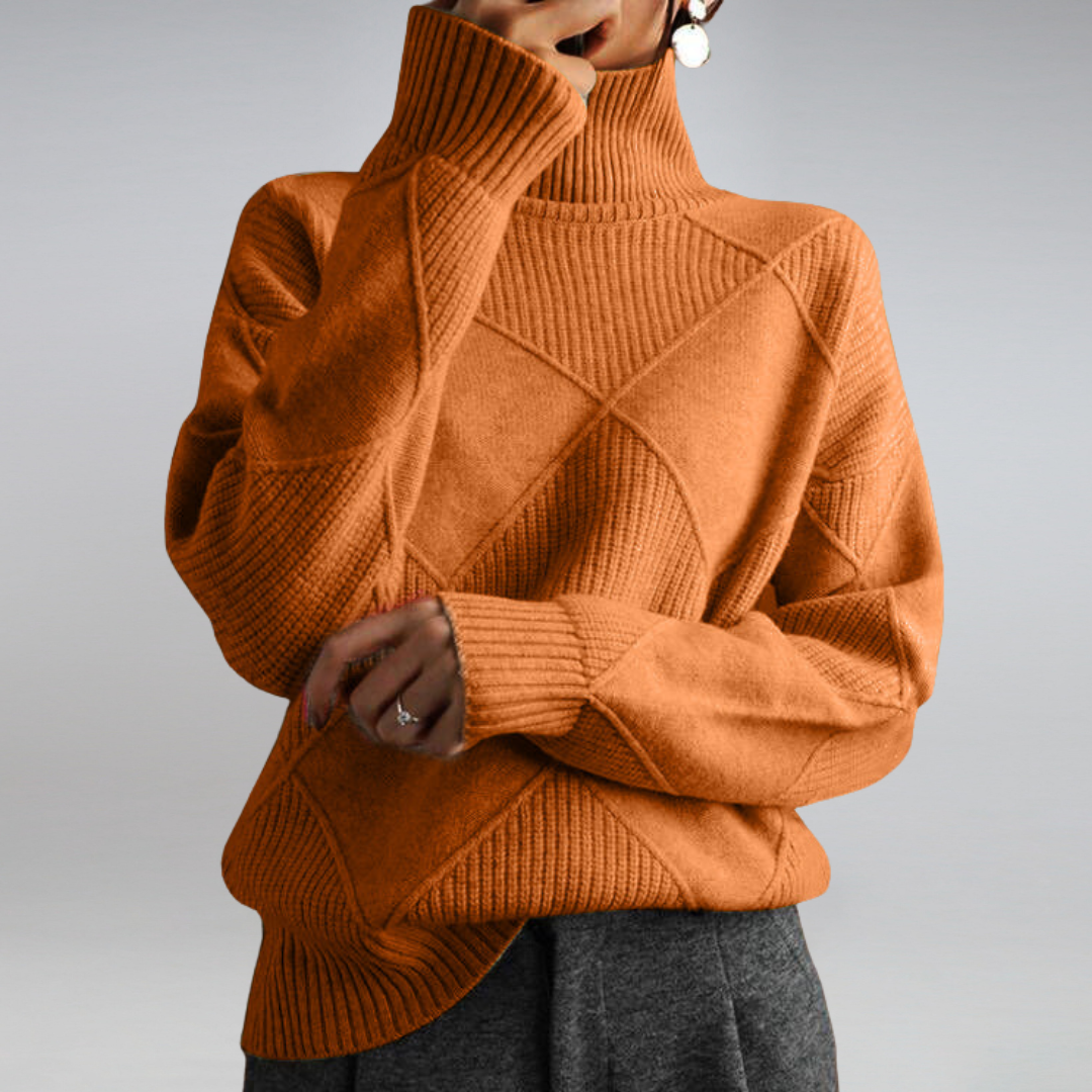 Lara | Luxe Ribbed Turtleneck Pullover
