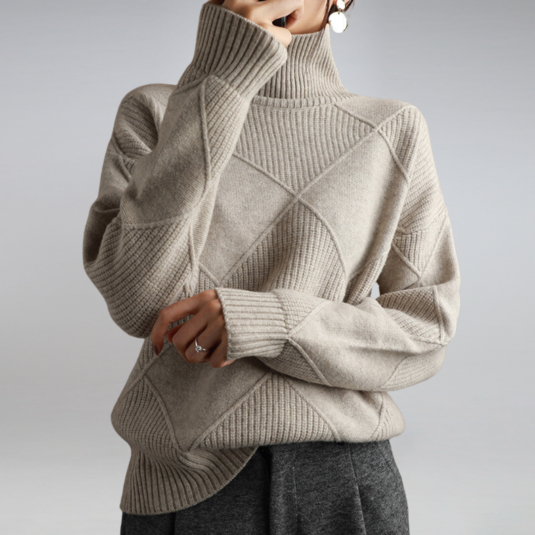 Lara | Luxe Ribbed Turtleneck Pullover