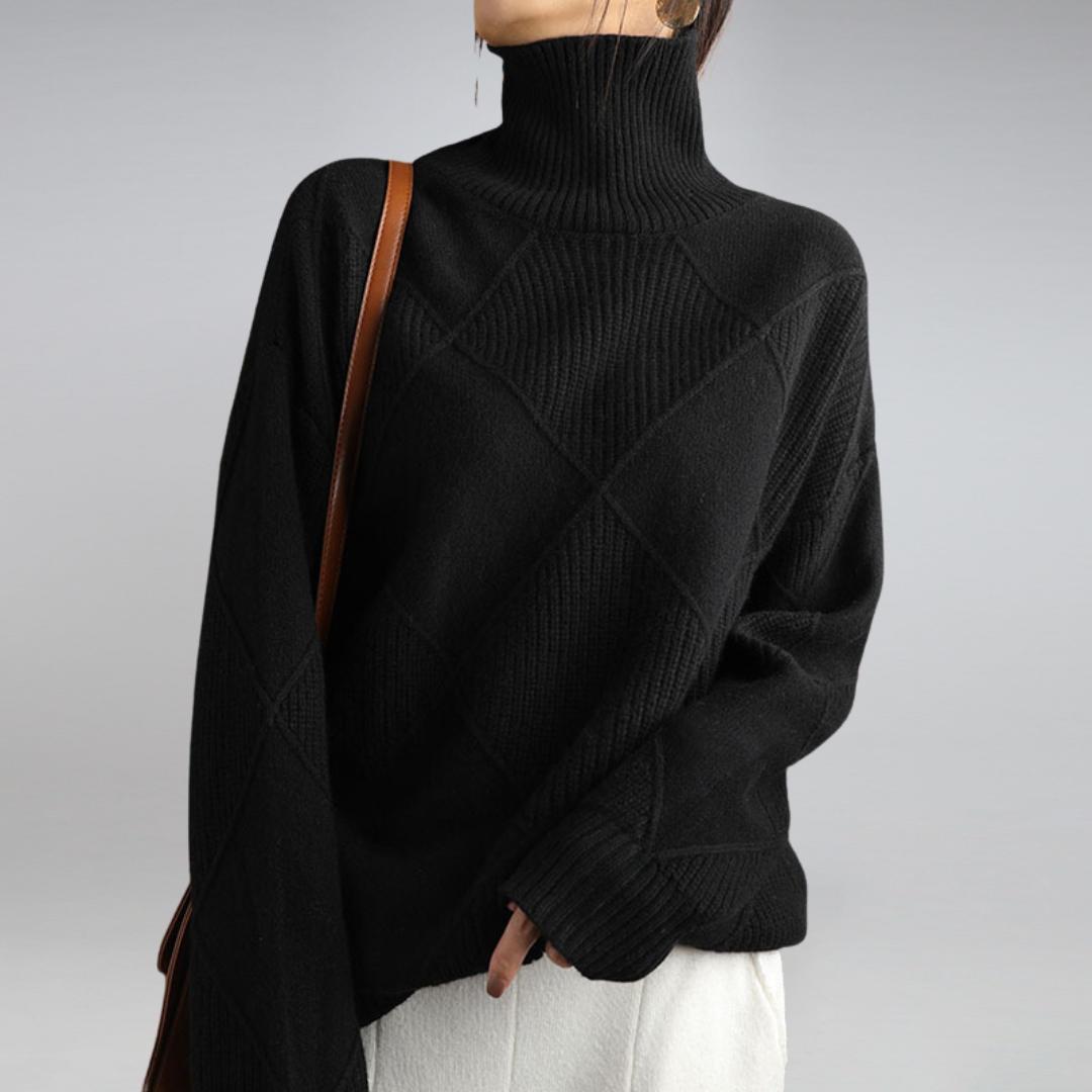 Lara | Luxe Ribbed Turtleneck Pullover