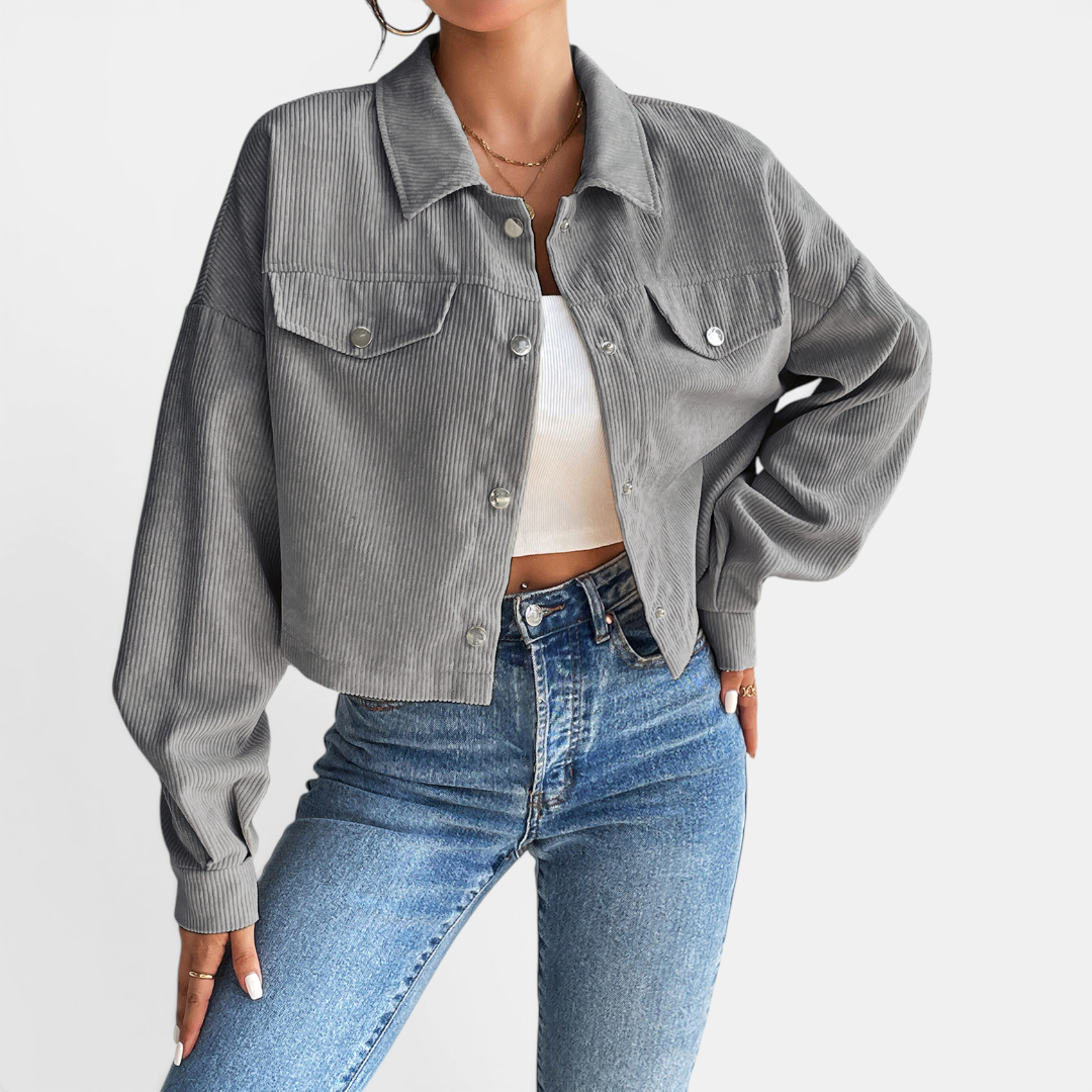 Bianca | Relaxed Corduroy Button-Front Jacket