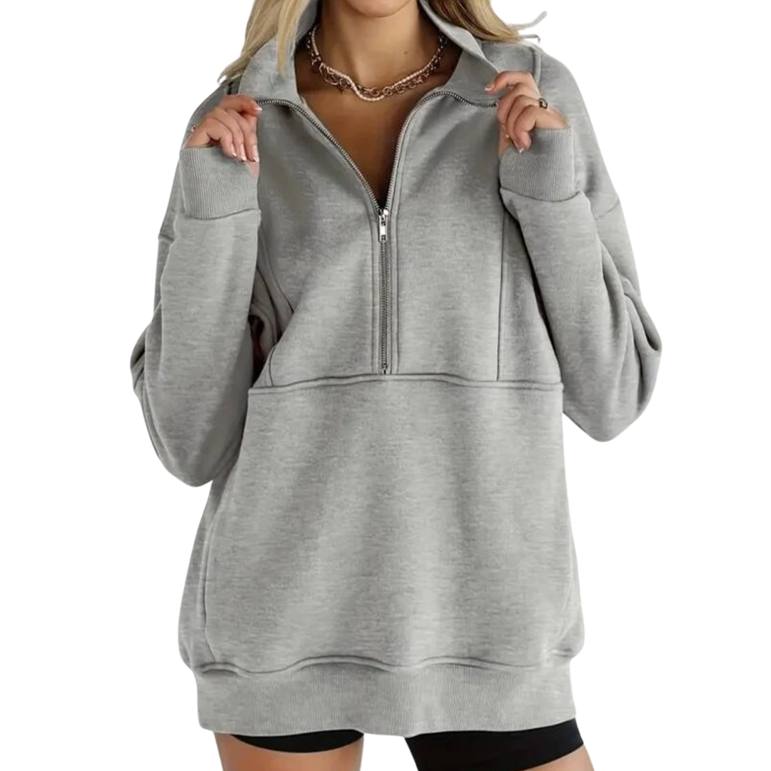 Lily | Cosy Fleece Half-Zip Pullover Sweatshirt