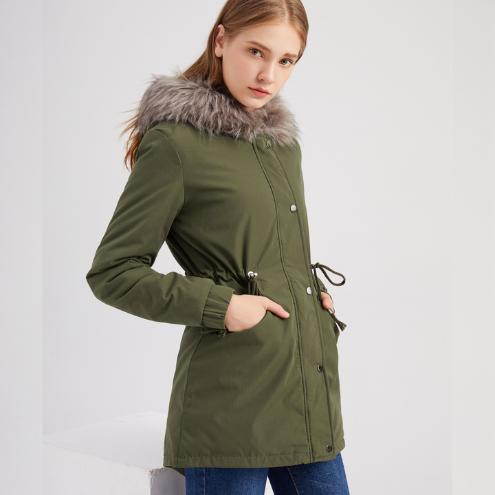 Georgia | Warm Velvet-Trimmed Parka