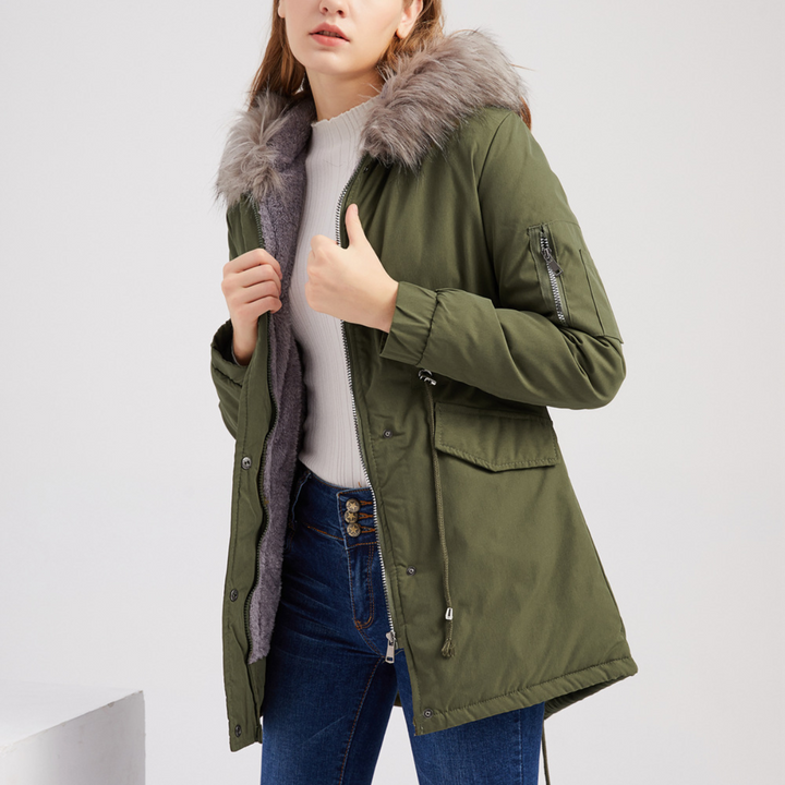 Georgia | Warm Velvet-Trimmed Parka