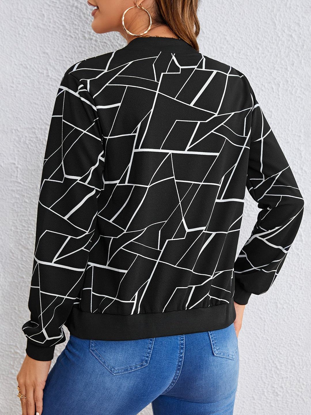 Sophie | Artistic Pattern Zip-Up Jacket
