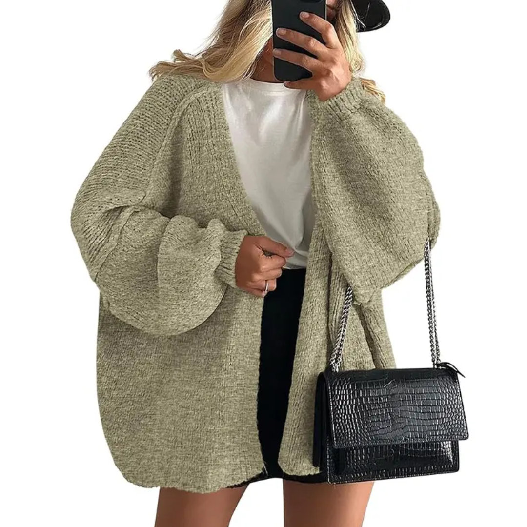 Whitney | Cosy Oversized Open Front Cardigan Sweater