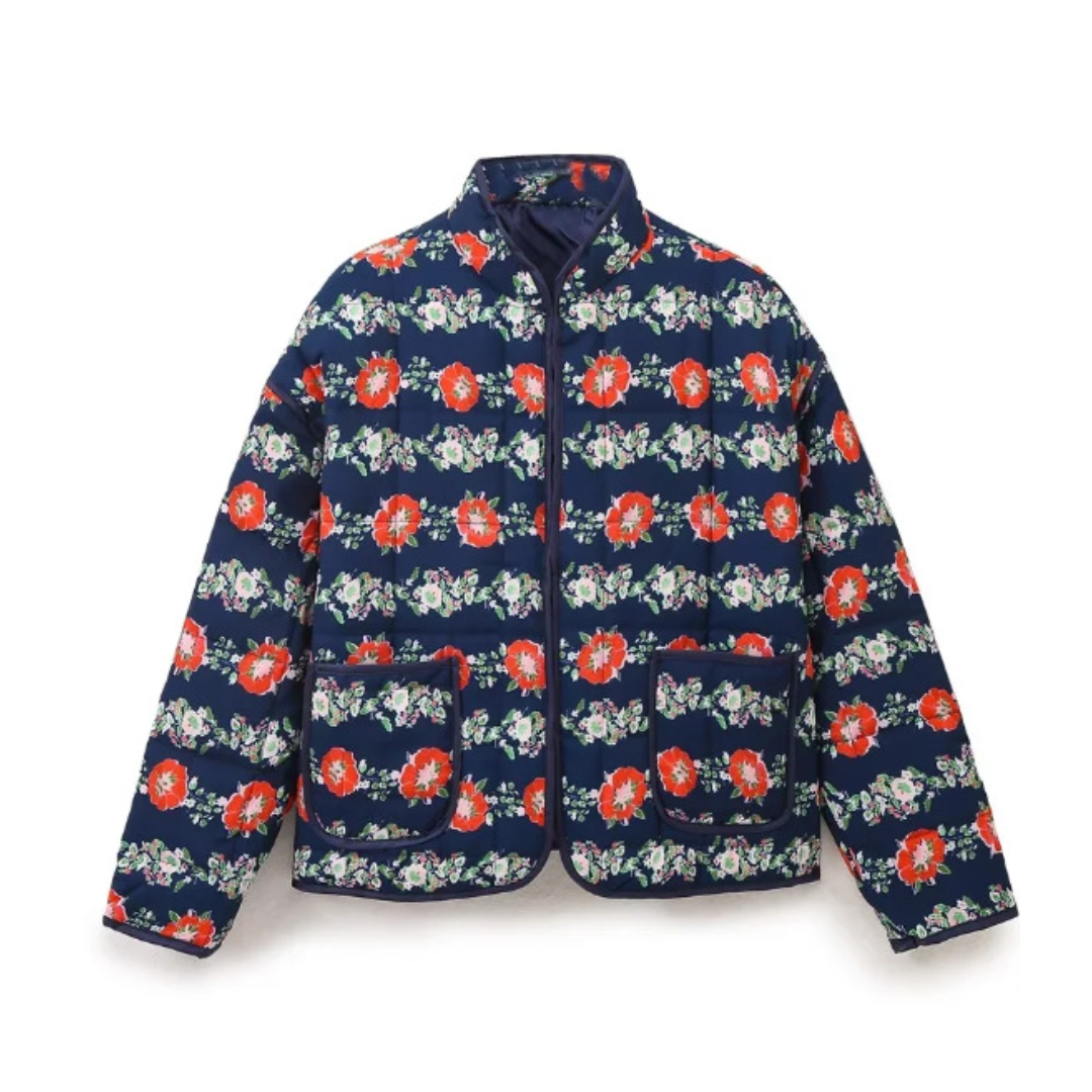 Lara | Ditsy Floral Quilted Drop-Shoulder Coat