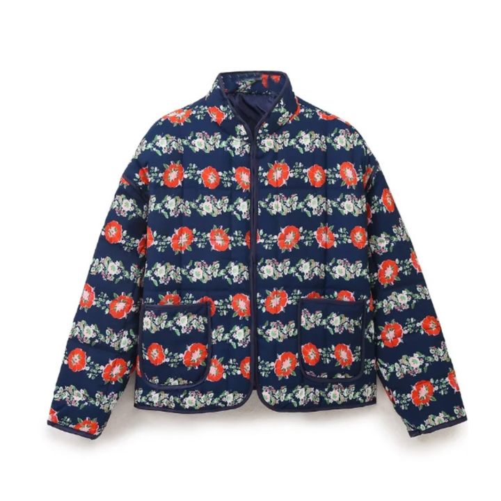 Lara | Ditsy Floral Quilted Drop-Shoulder Coat