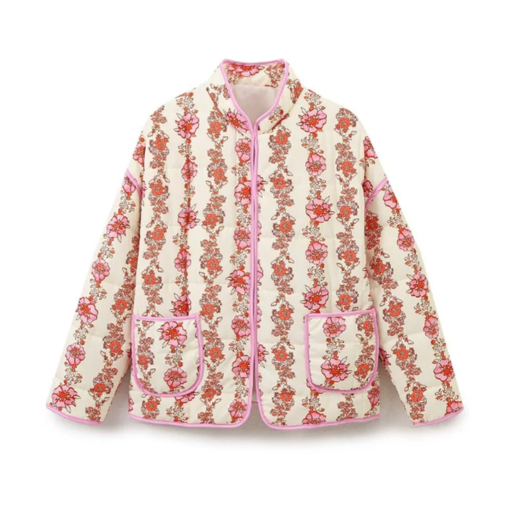 Lara | Ditsy Floral Quilted Drop-Shoulder Coat
