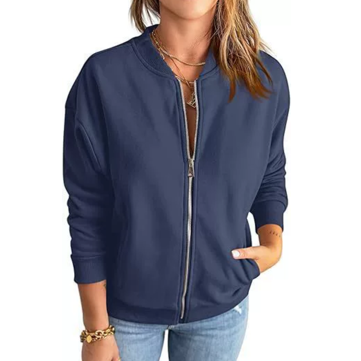 Evie | Dark Gothic Zip-Up Sweatshirt Jacket