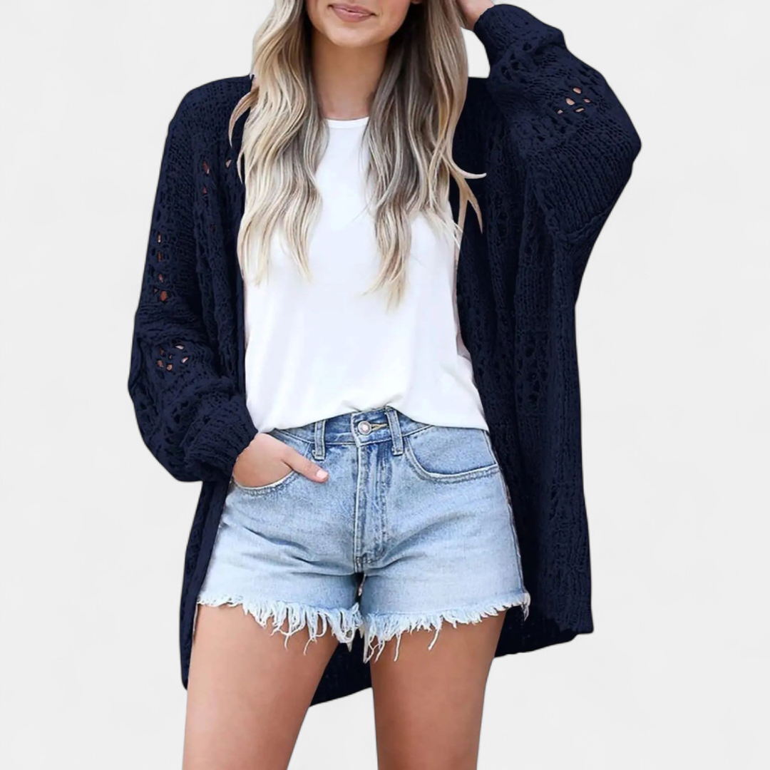 Penelope | Boho Hollow-Out Knit Cardigan