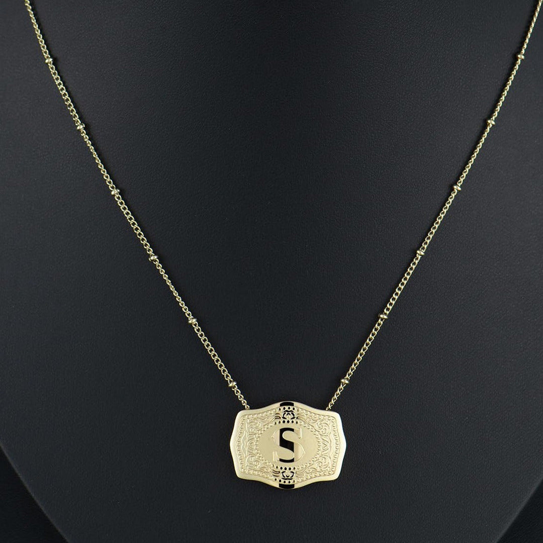 Bianca | Sleek Initial Letter Pendant Necklace