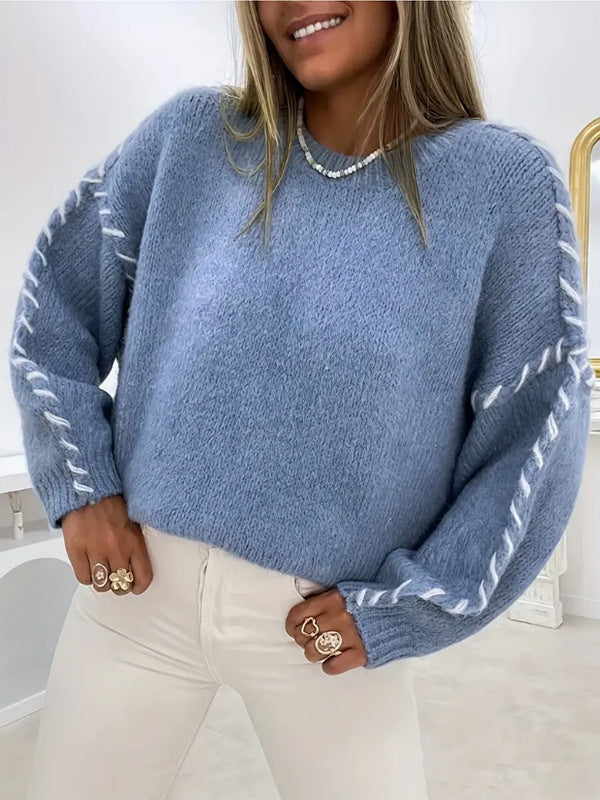 Taylor | Casual Round Neck Long Sleeve Sweater