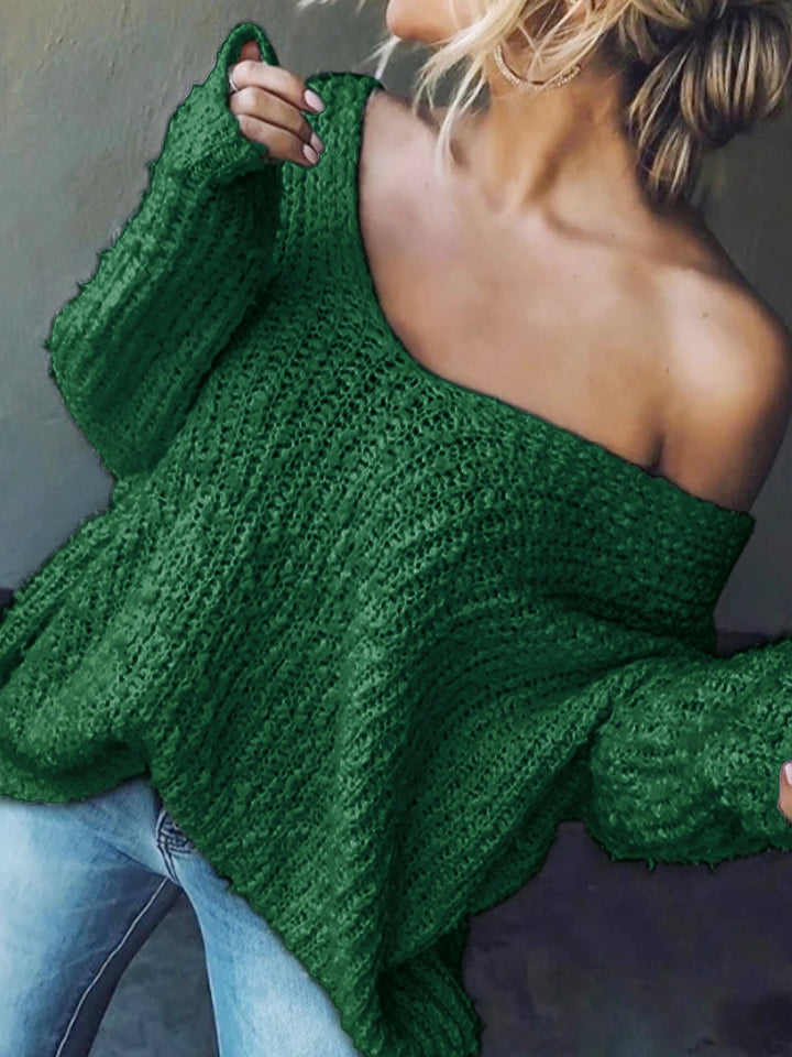 Sabrina | Comfy Drop Shoulder Long Sleeve Sweater