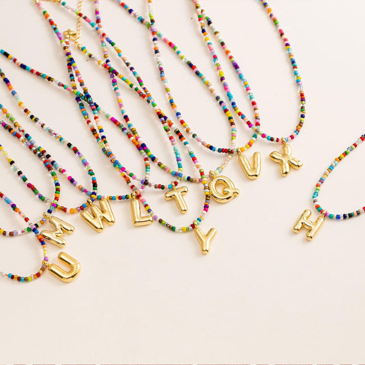 Naomi | Colorful Bubble Letter Necklace