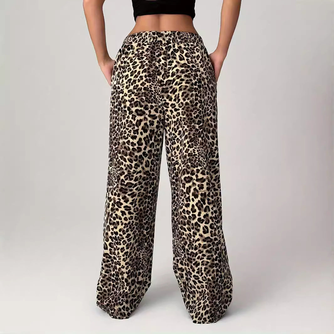 Millie | Comfy Straight-Leg Leopard Print Pants