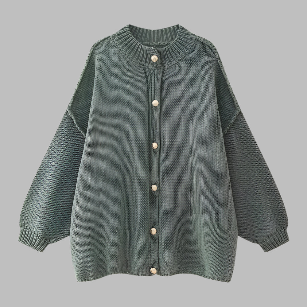 Poppy | Classic Botton-Up Long Sleeve Cardigan