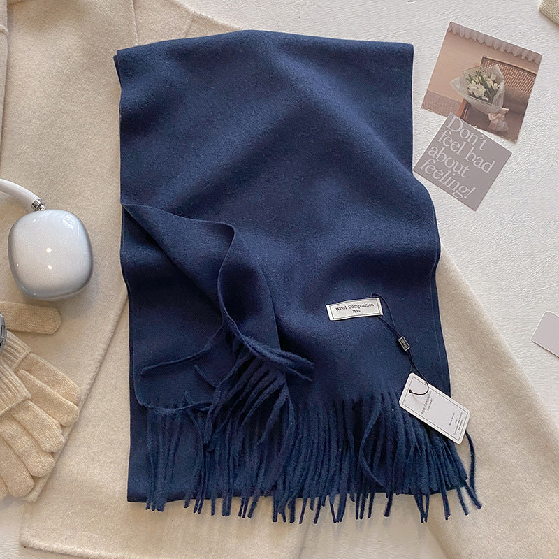 Kiara | Comfy Soft Plain Tassel Scarf Shawls