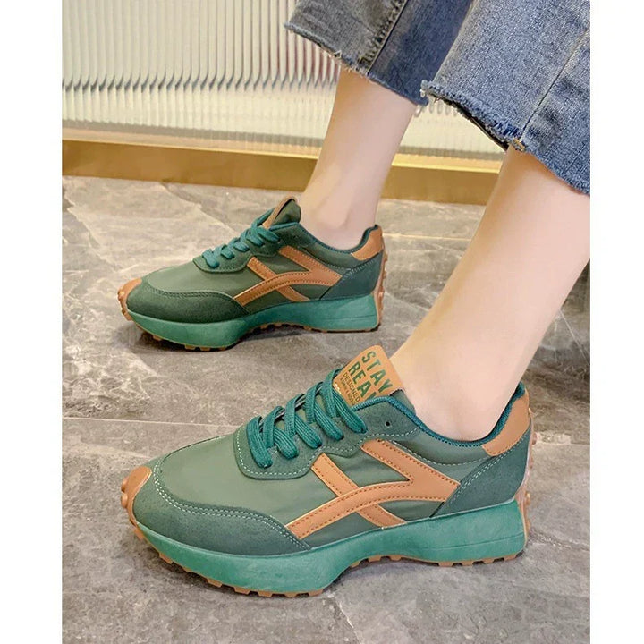 Megan | Casual Thick-Sole Leather Sneakers for Everyday Comfort