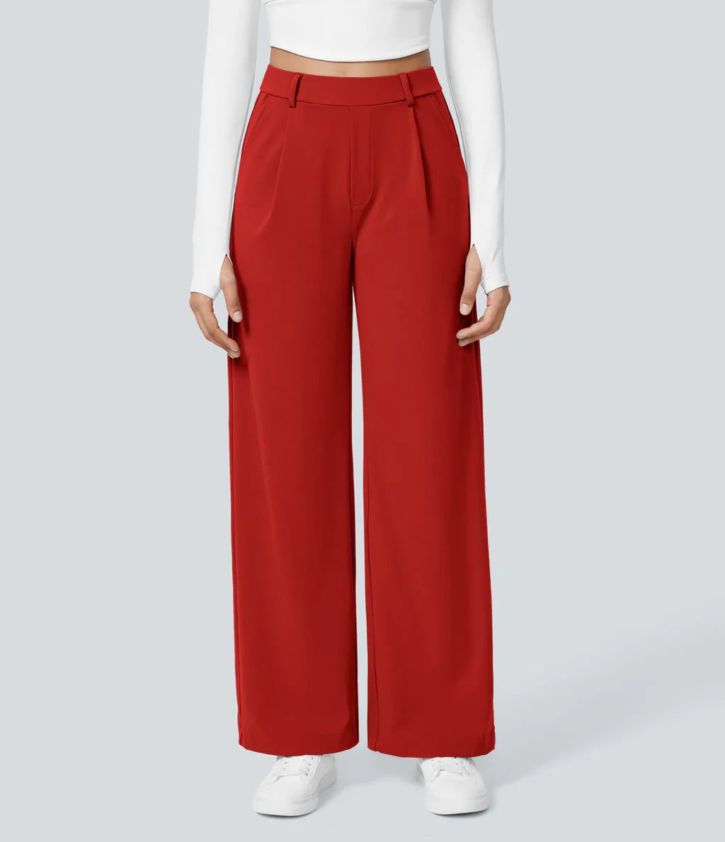 Caitlin | Casual High Waist Straight Leg Pants