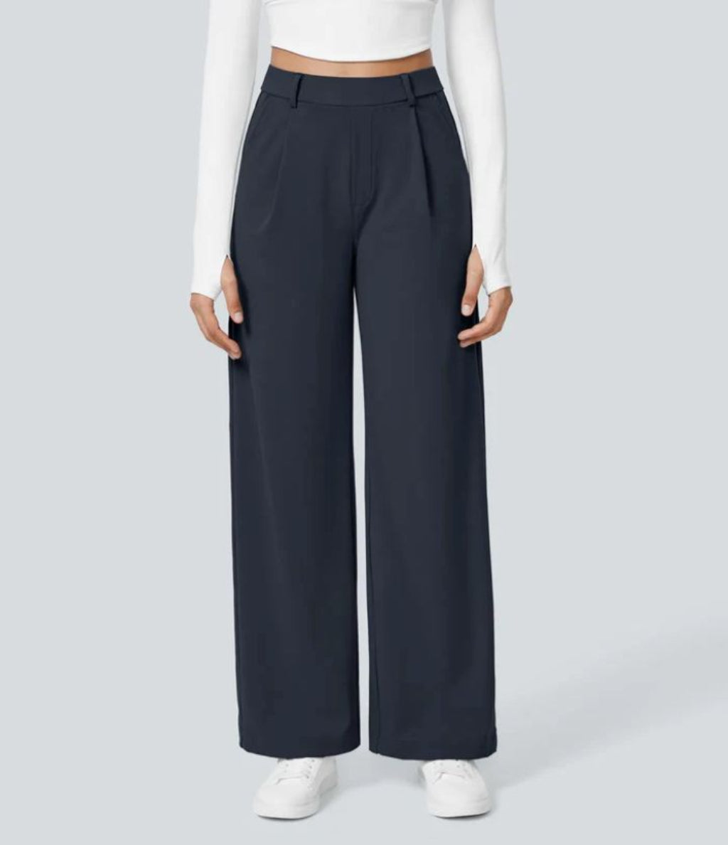Caitlin | Casual High Waist Straight Leg Pants